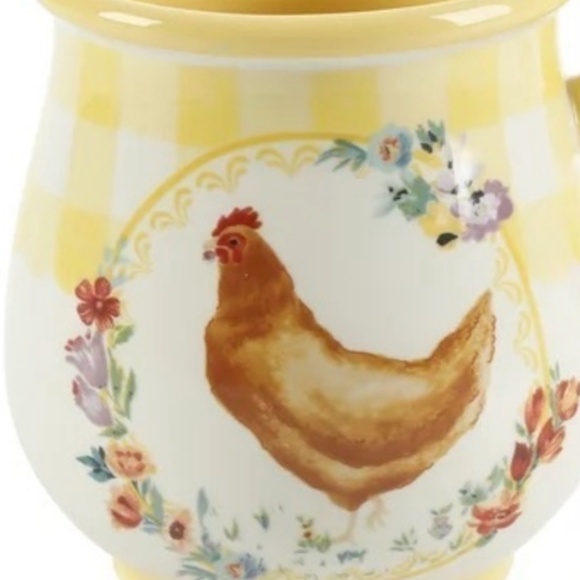 The Pioneer Woman Chicken Novelty Gingham 16-Ounce Mug - Picture 2 of 2